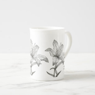 lily to customize or personalize bone china mug