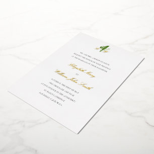 Lily Valley Crest Formal Traditional Wedding Gold