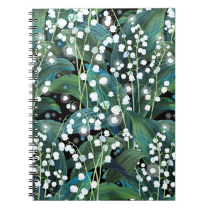 Lily Valley Seamless Pattern Background Notebook