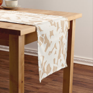 Lily Veil Warm Neutral Short Table Runner