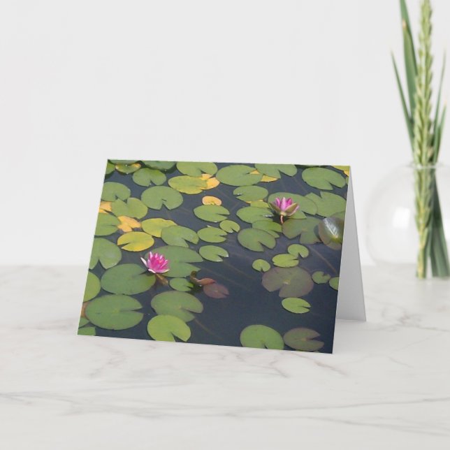 Lilypad Pond Painting  Card (Front)