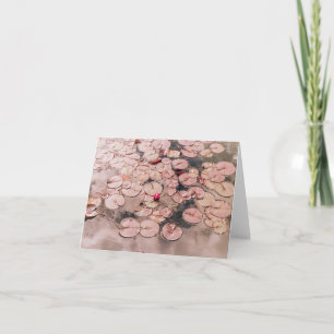 Lilypads in Pink Blank Notecard