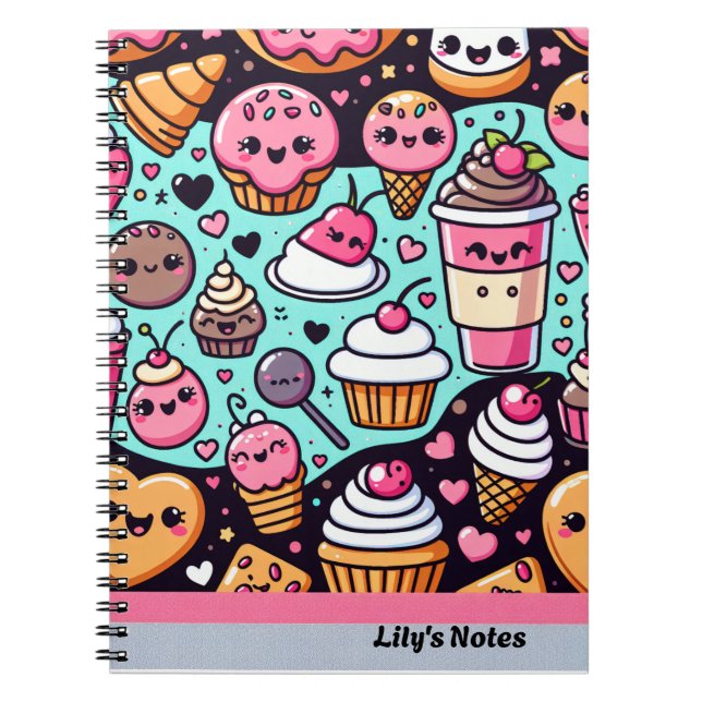 Lily's Notes Cute Desserts Notebook (Front)