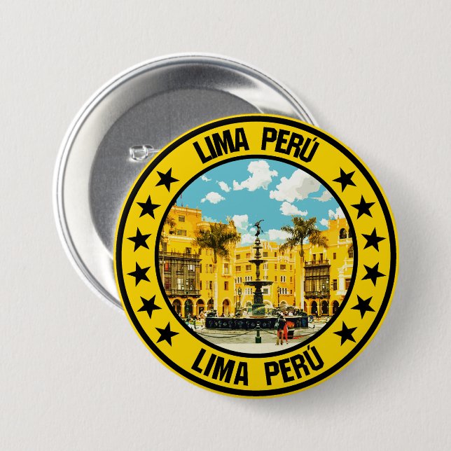 Lima                                               3 inch round button (Front & Back)