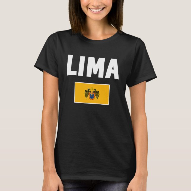 Lima Flag souvenir  Peru T-Shirt (Front)
