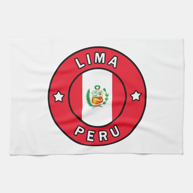 Lima Peru Kitchen Towel (Horizontal)