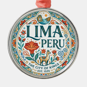 Lima Peru Metal Ornament