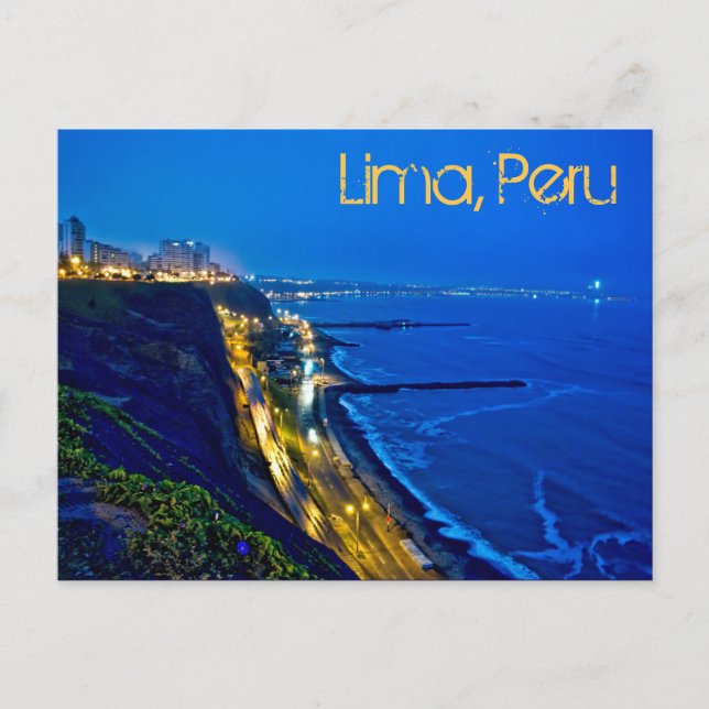 Lima, Peru, Miraflores District, S.A. Postcard (Front)