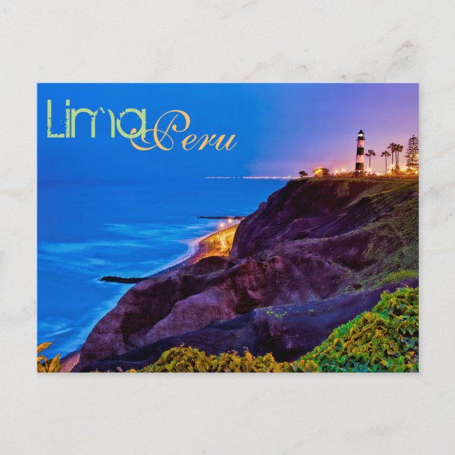 Lima, Peru, Miraflores District, S.A. Postcard (Front)