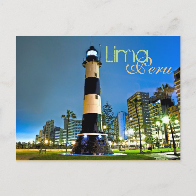 Lima, Peru, Miraflores District, S.A. Postcard (Front)