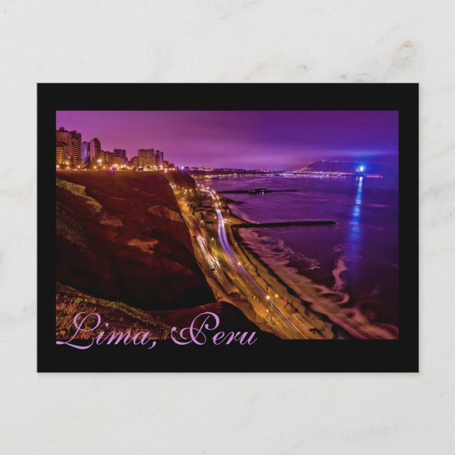 Lima, Peru, Miraflores District, S.A. Postcard (Front)