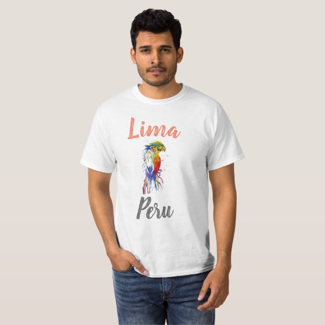 Lima Peru, Parrot T-Shirt (Front Full)
