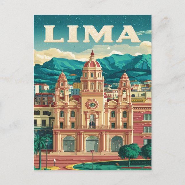 Lima, Peru Plaza Mayor Stylist Postcard (Front)