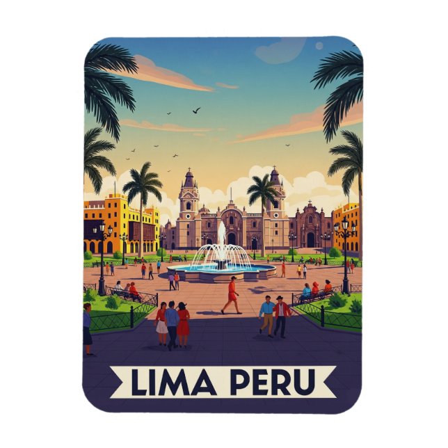 Lima Peru Travel Magnet (Vertical)