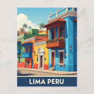 Lima Peru Travel Postcard