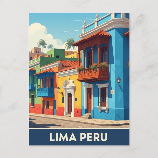 Lima Peru Travel Postcard (Front)