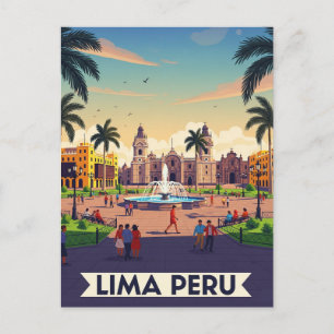 Lima Peru Travel Postcard