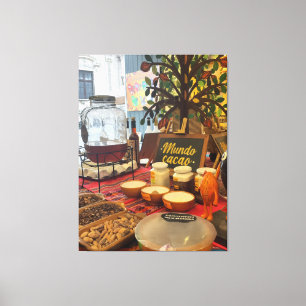 Lima Peru's Chocolate Tea on stretched canvas Print