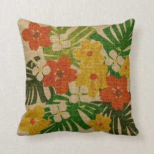 Limahuli Garden Hawaiian Floral Square Pillows