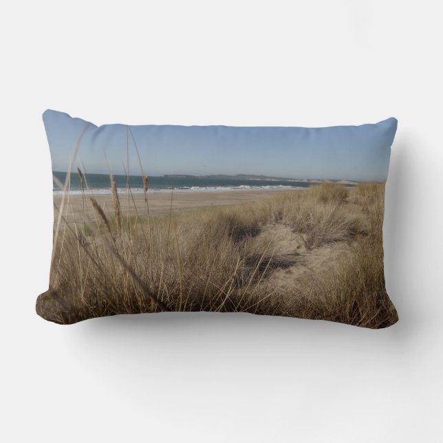 Limantour Beach at Point Reyes II Lumbar Pillow (Front)