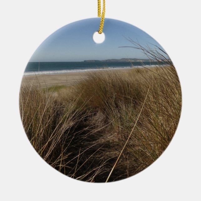Limantour Beach at Point Reyes National Seashore I Ceramic Ornament (Front)