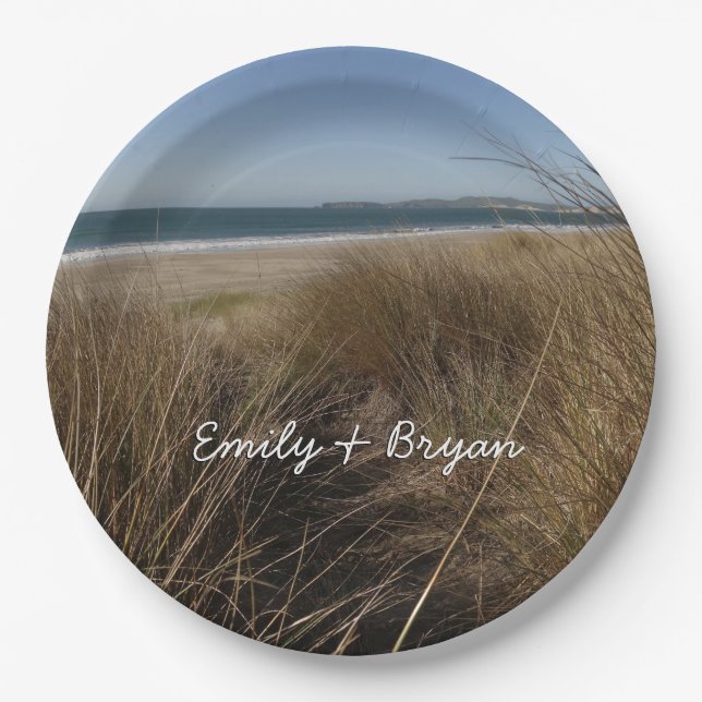 Limantour Beach at Point Reyes National Seashore I Paper Plate (Front)