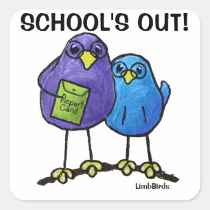 LimbBirds Square Stickers, Glossy Square Sticker