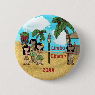 Limbo Luau Birthday Party - Limbo Champ 2 Inch Round Button