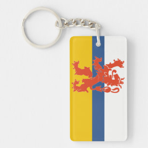 Limburg Netherlands flag symbol lion dutch Keychain