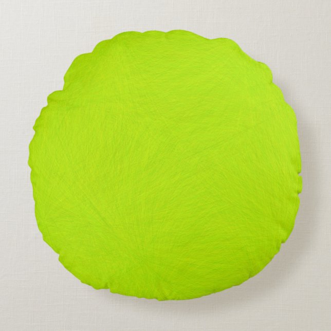 Lime Abstract Painting Art Round Pillow (Front)