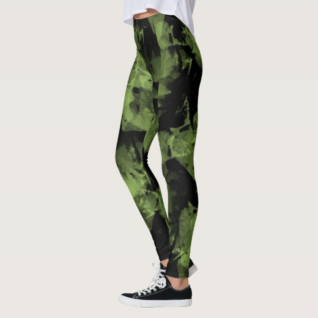 Lime and Black Leggings (Left)