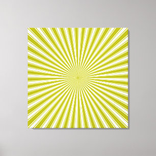 Lime and White Funky Abstract Art Wrapped Canvas