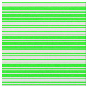 Lime and White Pattern of Stripes Fabric