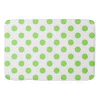 Lime and white polka dots