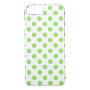 Lime and white polka dots iPhone 8/7 case