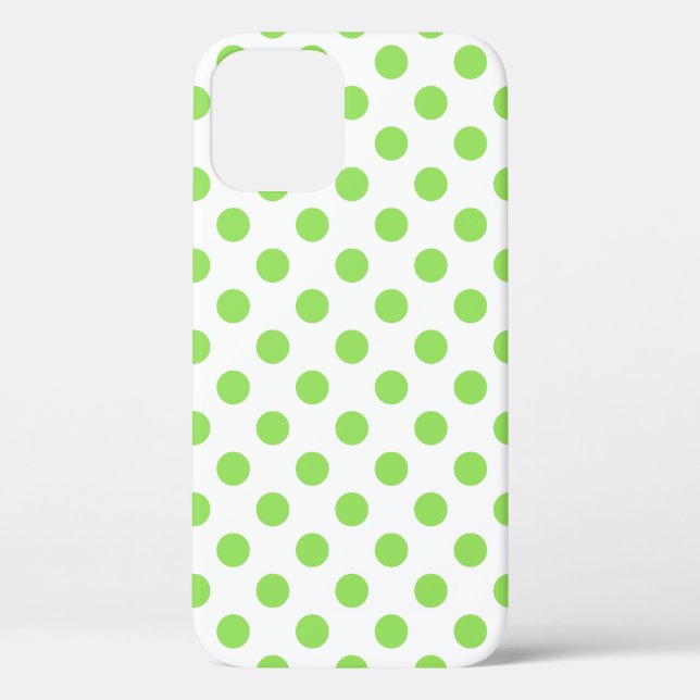 Lime and white polka dots Case-Mate iPhone case (Back)