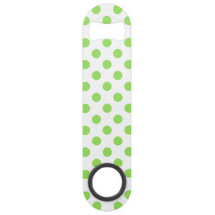 Lime and white polka dots speed bottle opener