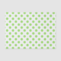 Lime and white polka dots