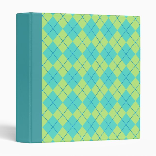 Lime Argyle Binder (Front/Spine)