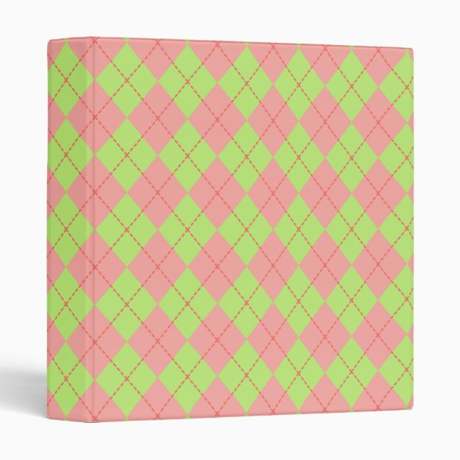 Lime Argyle Binder (Front/Spine)