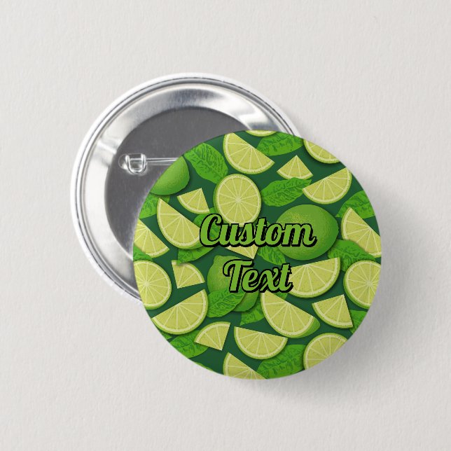 Lime Background 2 Inch Round Button (Front & Back)