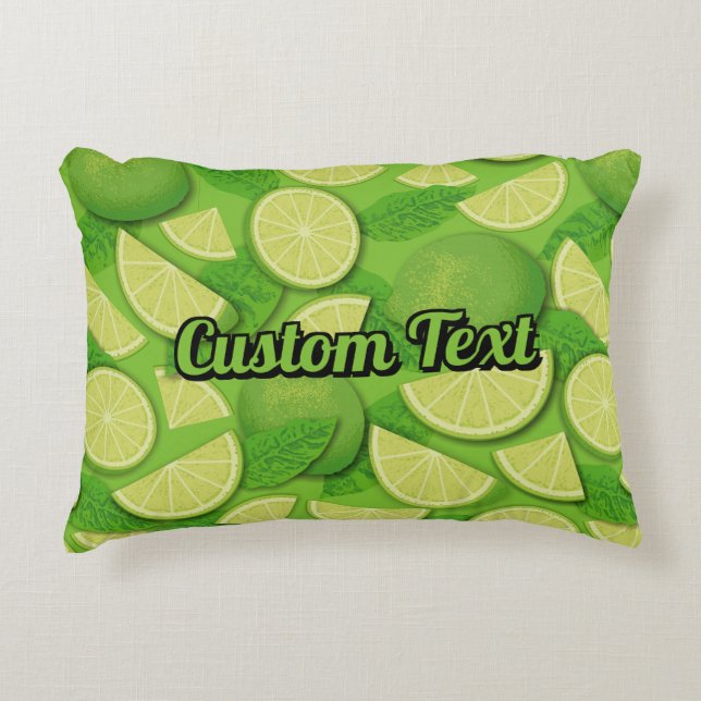 Lime Background Accent Pillow (Front)
