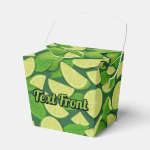 Lime Background Favor Box