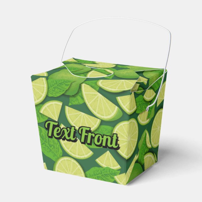 Lime Background Favor Box (Front Side)