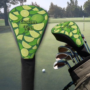 Lime Background Golf Head Cover