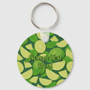 Lime Background Keychain