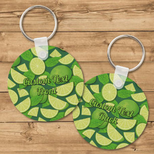 Lime Background Keychain