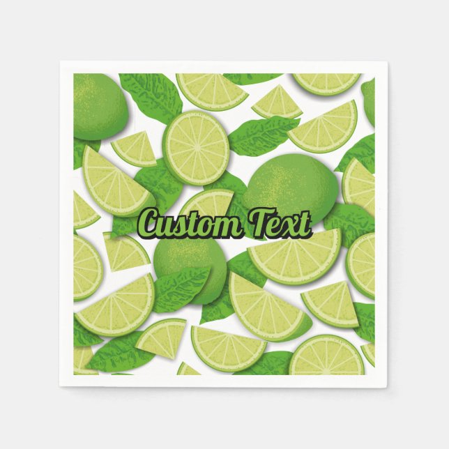 Lime Background Napkin (Front)