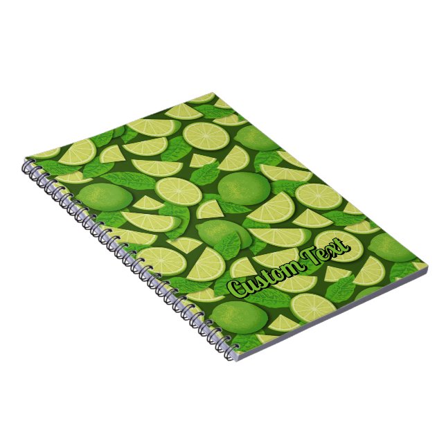 Lime Background Notebook (Right Side)