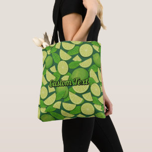 Lime Background Tote Bag